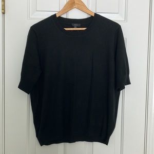 NWT J Crew black short sleeve sweater